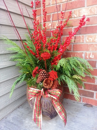 decorating your porch pots for winter garden talk porch pot christmas trees